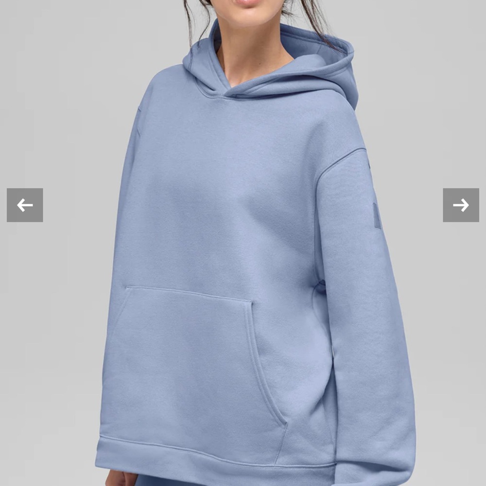 ALO Yoga Light Blue Renown Heavy Weight Hoodie